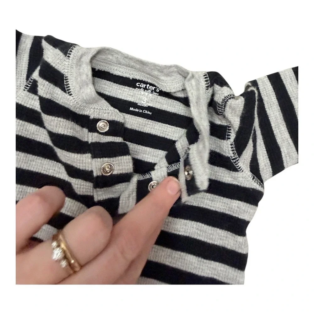 Carter's Cat & Jack Baby Boy 3-6M‎ Clothing Lot 7pc Plaid Shirts Jeans Pants Set